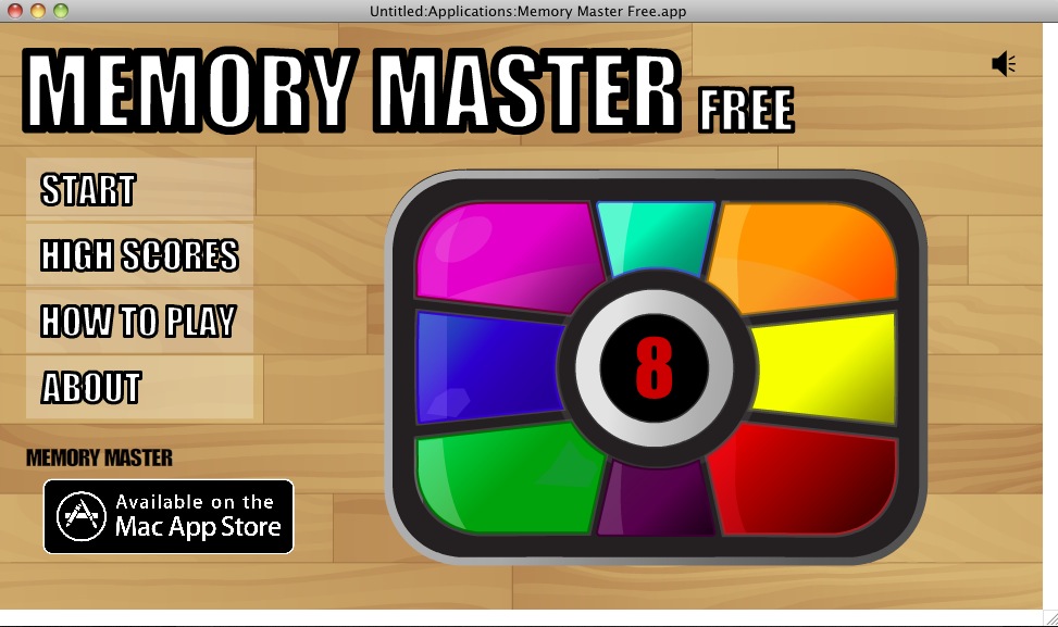 Memory Master Free : Main window