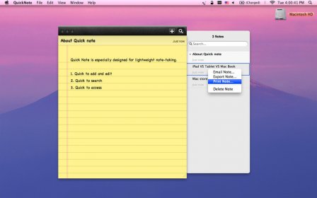 Quick Note screenshot