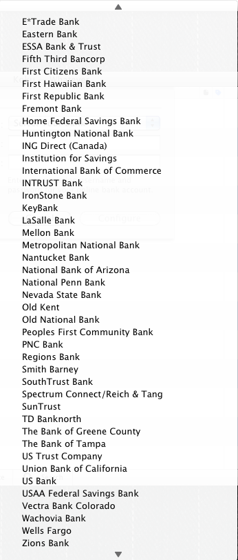Koku 1.2 : Banks List