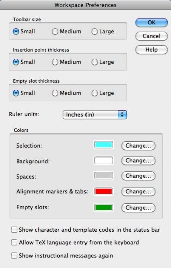 Workspace Preferences