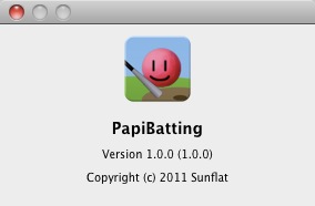 PapiBatting 1.0 : About window