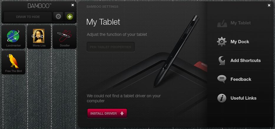 Bamboo Dock 3.9 : The Dock + Tablet's Preferences