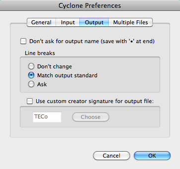 Cyclone 1.6 beta : Program Preferences