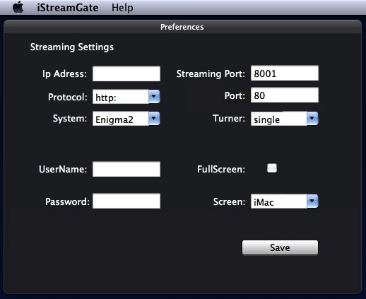 iStreamGate 1.0 : Main window