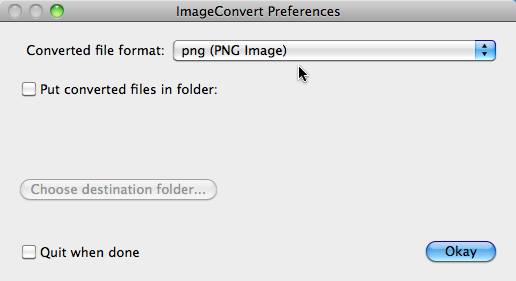 ImageConvert 1.1 : Preferences