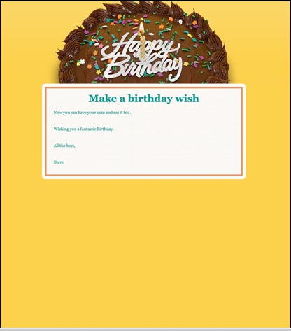 Birthday Cards 1.0 : Main window