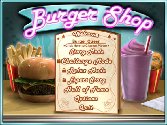 Burger Shop 1.0 : Main Menu