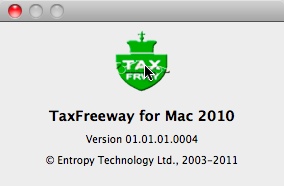 TaxFreeway for Mac 2010 01.0 : Main window