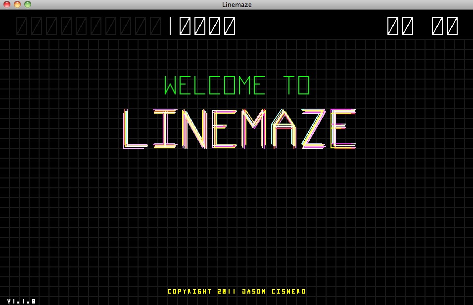 Linemaze : Welcome screen