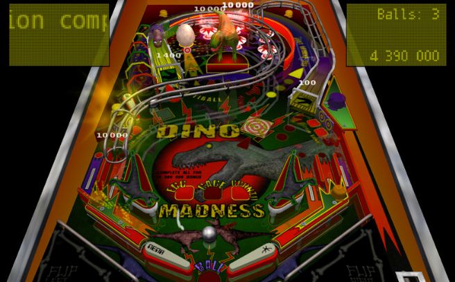 Dino Madness Pinball 1.5 : General view