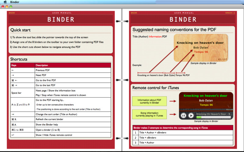 Binder 1.3 : Binder screenshot
