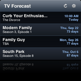 TV Forecast 2.4 : Main window
