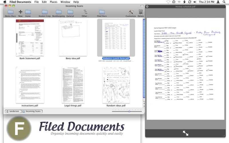 Filed Documents 1.3 : Filed Documents screenshot