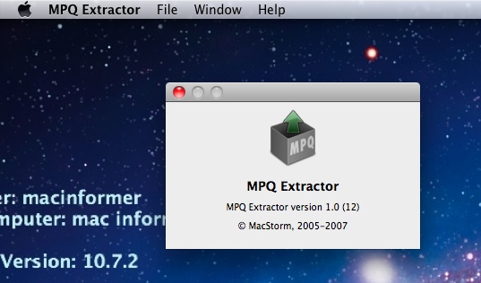 MPQ Extractor 1.0 : Main window