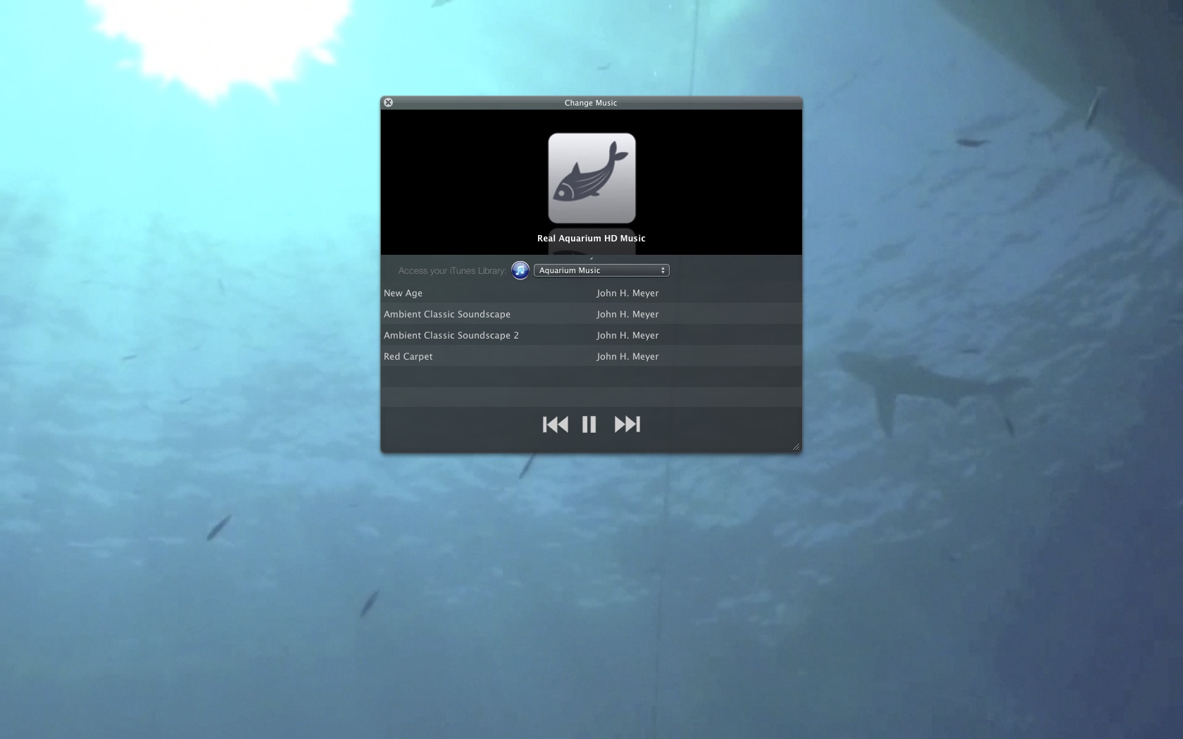 Real Aquarium HD 1.1 : Change music