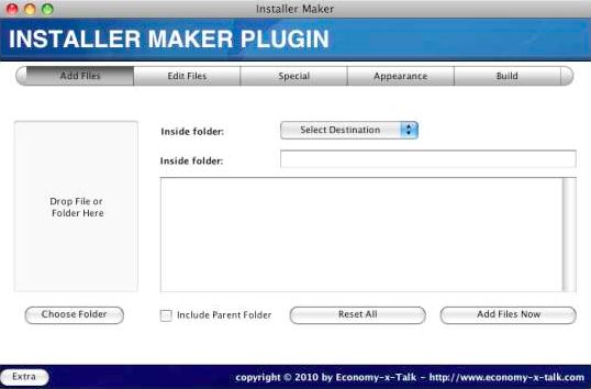 Installer Maker 1.6 : Main window