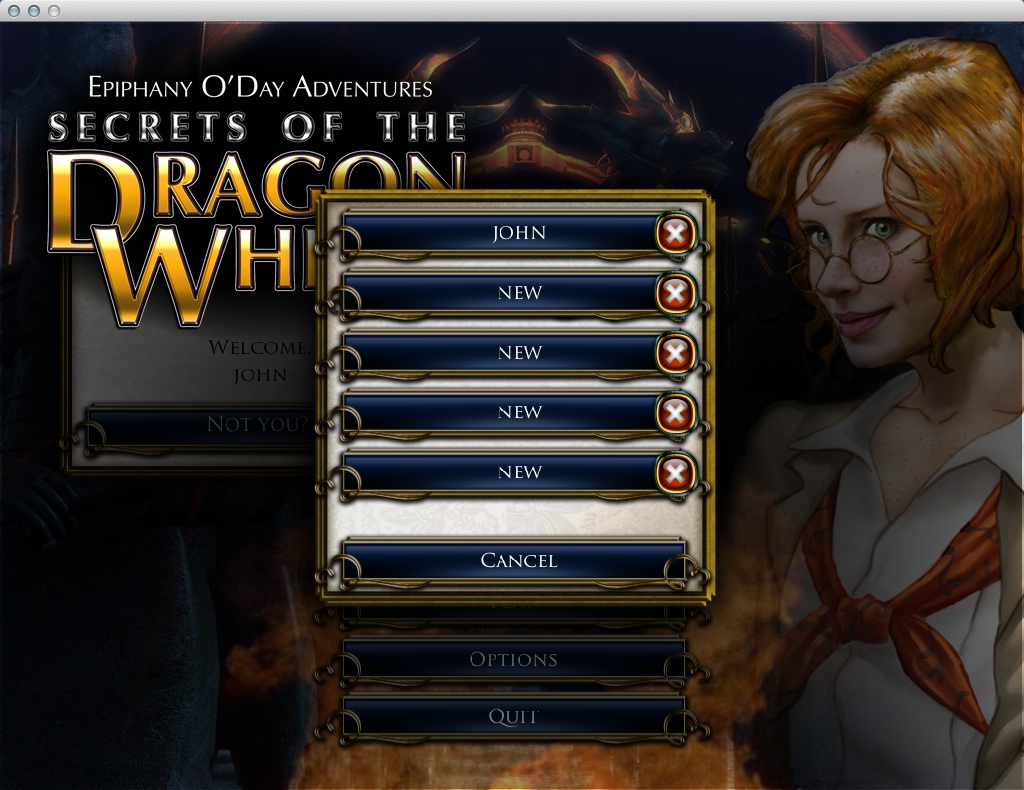 Secrets of the Dragon Wheel : Creating New Profile