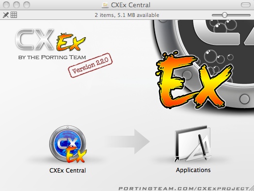 CXEx Central 2.2 : Main window