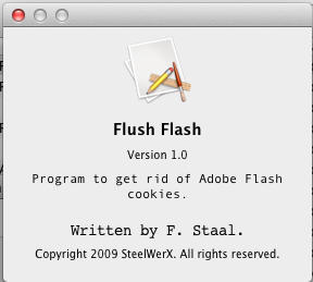 Flush Flash 1.0 : About Window