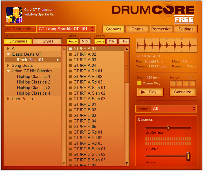 DrumCore 3.0 : Main window