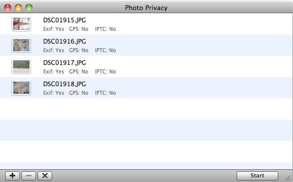 Photo Privacy 1.0 : Main window