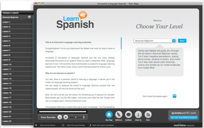 Learn Spanish - Absolute Beginner (Lessons 1 to 25 with Audio) 2.2 : General view