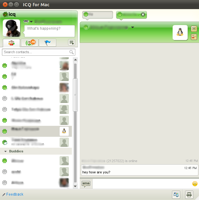 ICQ 1.0 : Tabbed Conversation
