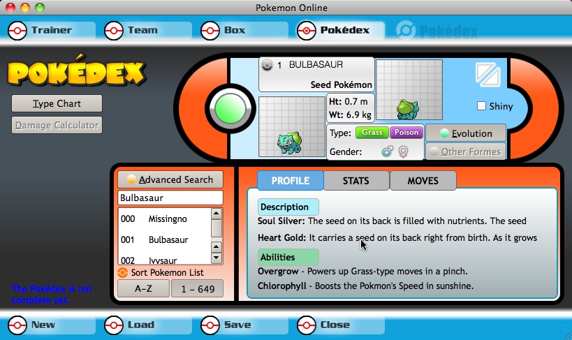 Pokemon Online 1.0 : Main window