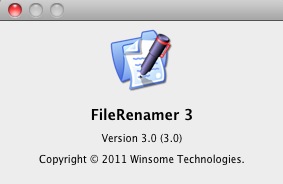 File Renamer Lite 3.0 : About window