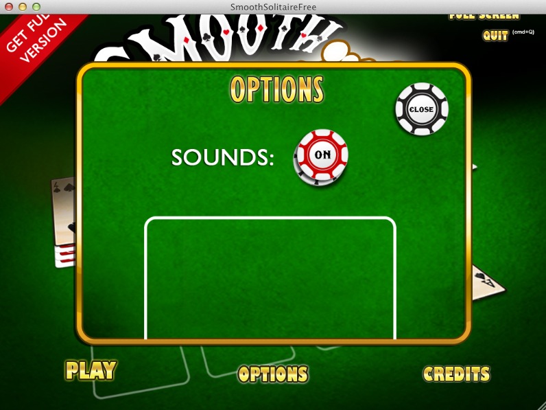 Smooth Solitaire Free! 1.0 : Options