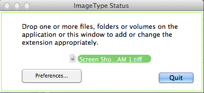 ImageType 1.0 : Dropping File