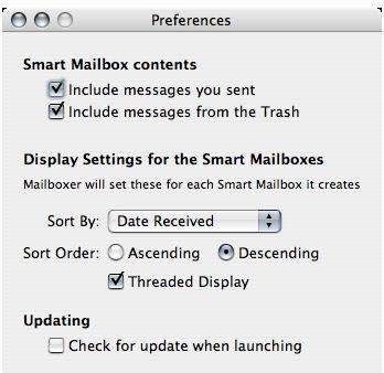 Mailboxer 5.0 : Prefences