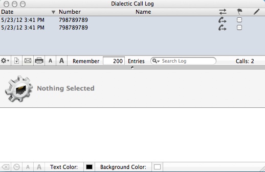 Dialectic 1.8 : Call Log