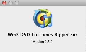 WinX DVD To iTunes Ripper For Mac 2.5 : About window