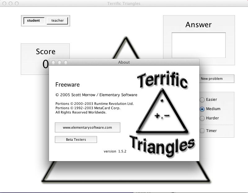 Terrific Triangles 1.5 : Main Window