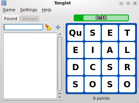 Tanglet 1.1 : Main window