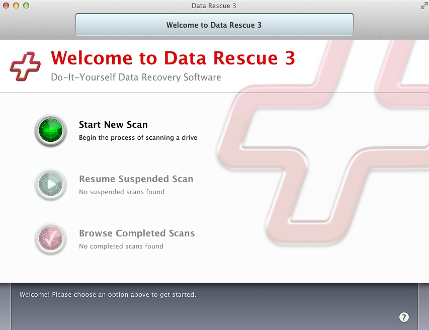 Data Rescue 3.2 : Main window