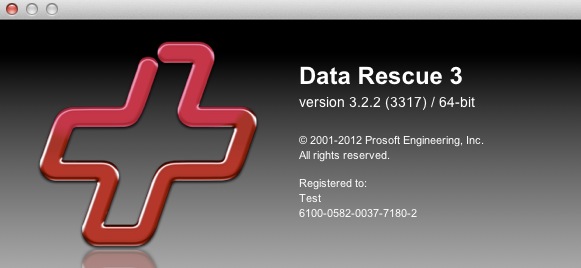 Data Rescue 3.2 : About window