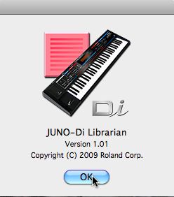 JUNO-Di Librarian 1.0 : Main window