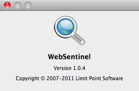 WebSentinel 1.0 : Main window