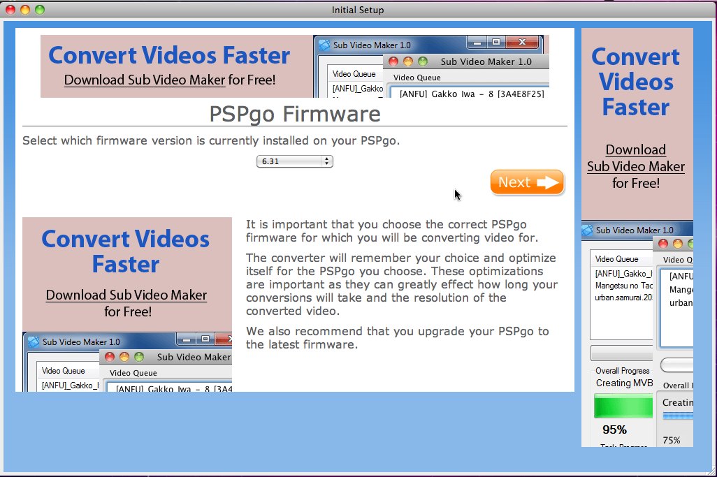 PSPgo Video 9 6.0 : Main window