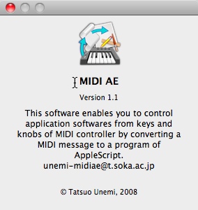 MIDIAE 1.1 : Main window