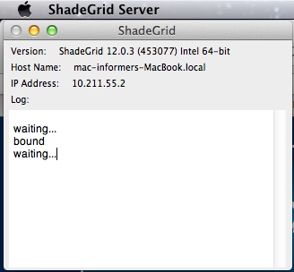 ShadeGrid 12E Server 12.0 : Main window
