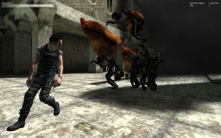 ROBOTS ZOMBIES AND GIANT CHICKENS CHASING you i... screenshot