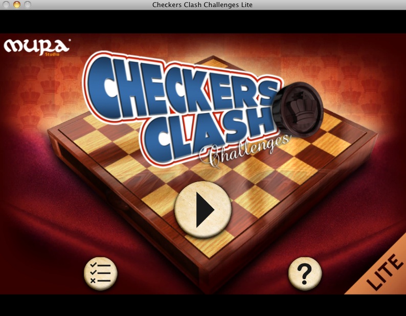 Checkers Clash Challenges Lite 1.0 : Menu