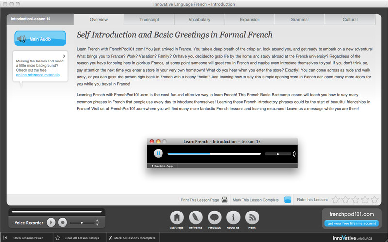 Learn French - Introduction (Lessons 1 to 25 with Audio) 2.2 : Learn French - Introduction (Lessons 1 to 25 with Audio) screenshot