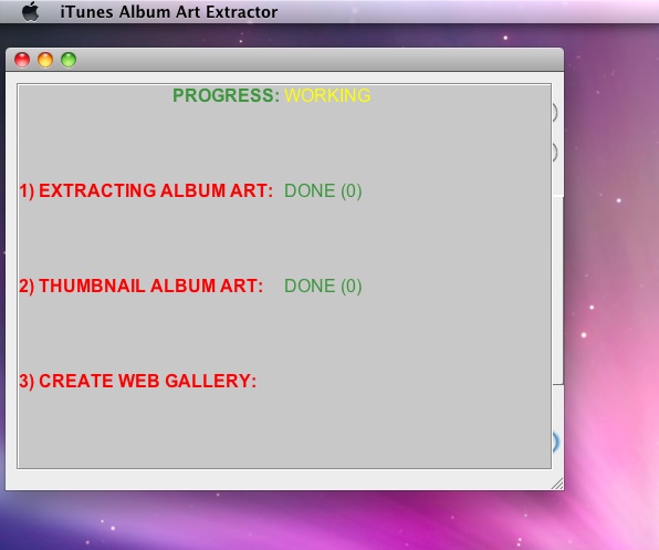 AlbumArtExtractor 1.0 : Main window