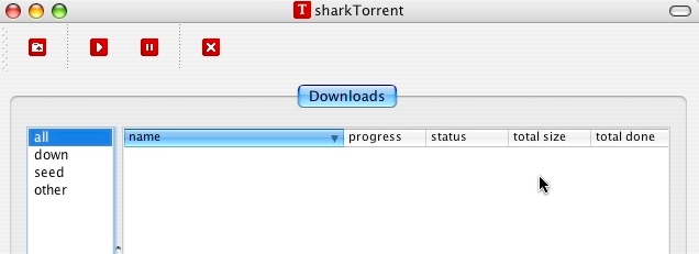sharktorrent 0.2 : Main window