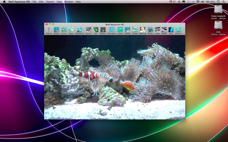 Reef Aquarium HD 1.0 : Reef Aquarium HD screenshot