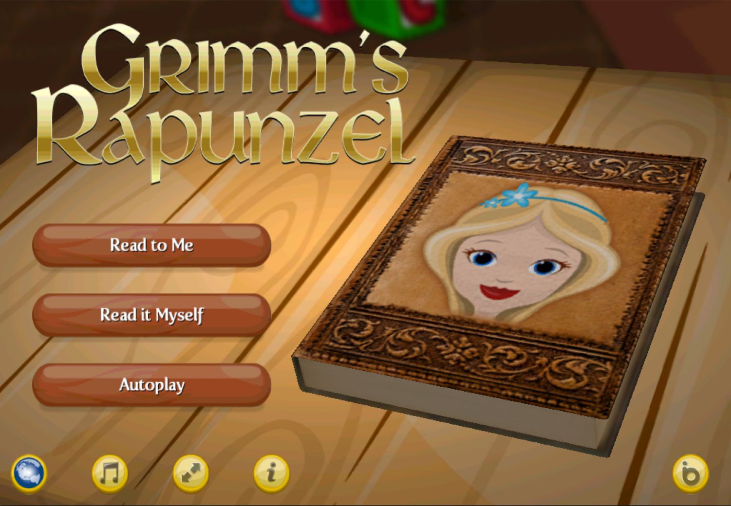Grimm's Rapunzel ~ 3D Interactive Pop-up Book : Menu